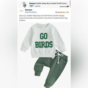 Eagles GO BIRDS Sweatshirt and Pants Set 18m